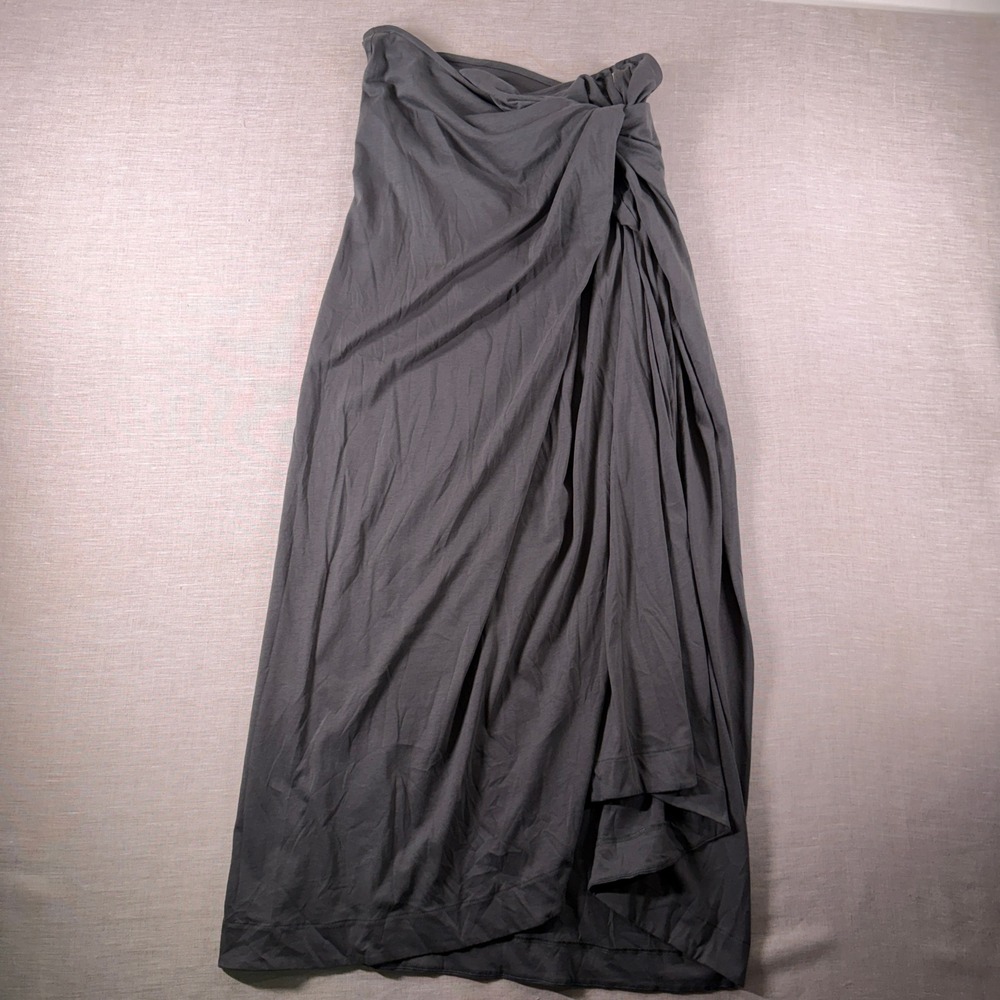 Soeur Tie-waist Skirt Jersey Goa Draped Maxi Skirt Grey Knit Minimalist 4